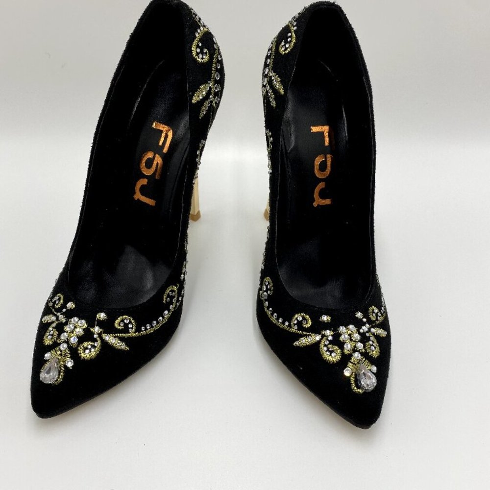 FSJ Women Sexy Stiletto High Heels Pumps Pointed T - Picture 4 of 10